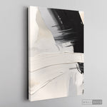 Cargar imagen en el visor de la galería, Cuadro Abstracto Minimalista Contraste Blanco Vertical sin marco sobre bastidor
