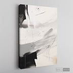 Cuadro Abstracto Minimalista Eco Grafito Vertical sin marco sobre bastidor