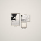 Composición Esencia Blanco y Negro – Tamaño S – Marco Madera Vintage