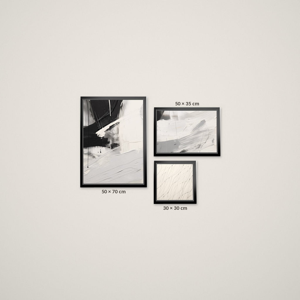 Composición Esencia Blanco y Negro – Tamaño S – Marco Negro Mate