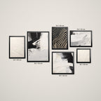 Composición Esencia Blanco y Negro – Tamaño XL – Marco Negro Mate