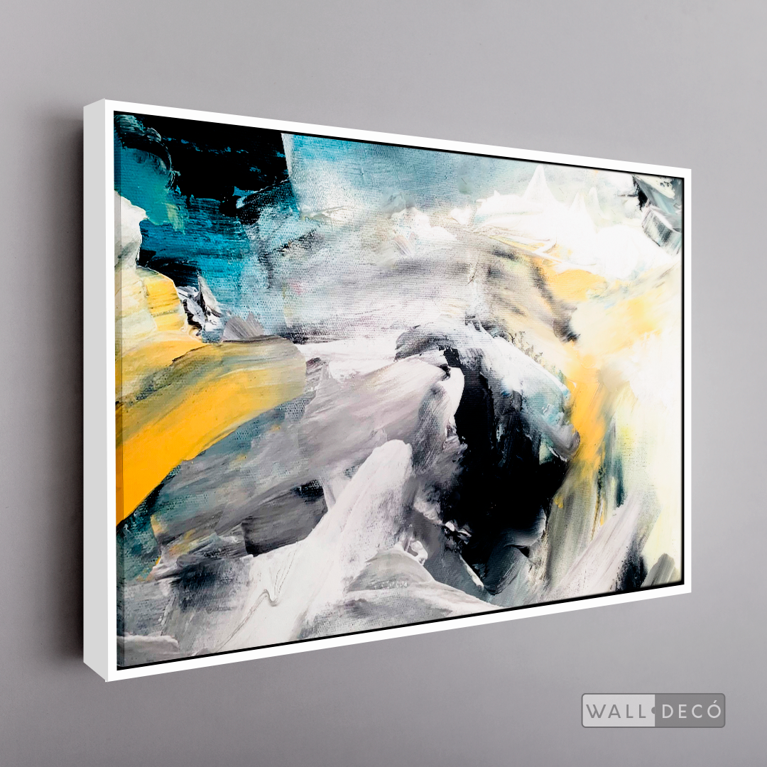 Cuadro Abstracto Impacto Azul
