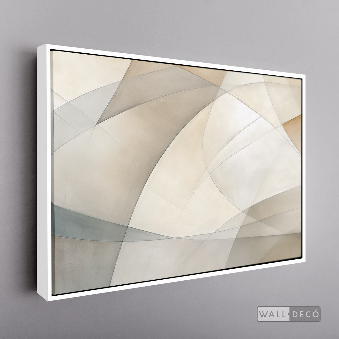 Cuadro Abstracto Minimalista Armonía Curva
