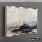 Arte Pintado a Mano Persistencia De La Memoria Horizontal - marco dorado