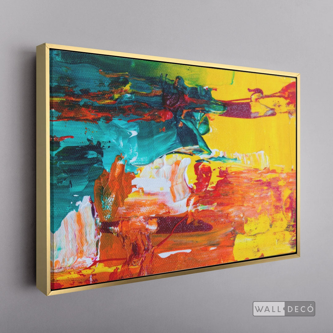 Arte Abstracto Vértigo - marco dorado