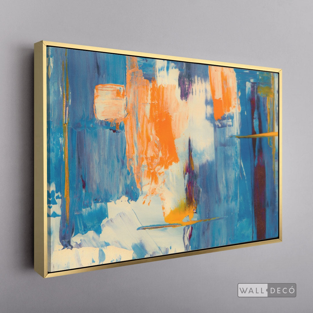 Arte Abstracto Claridad - marco dorado