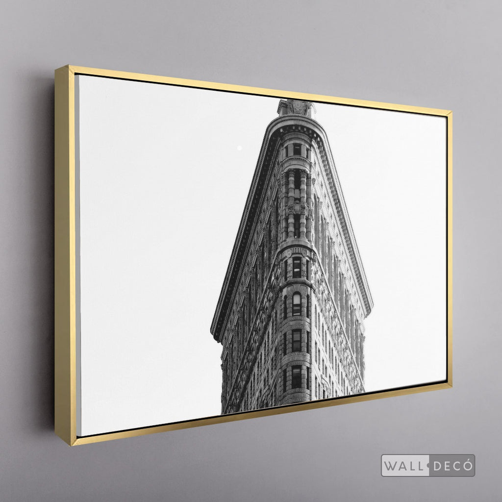 Cuadro New York Flatiron Horizontal - marco dorado