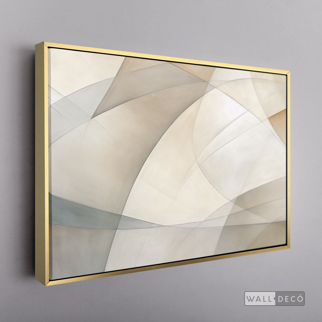 Cuadro Abstracto Minimalista Armonía Curva