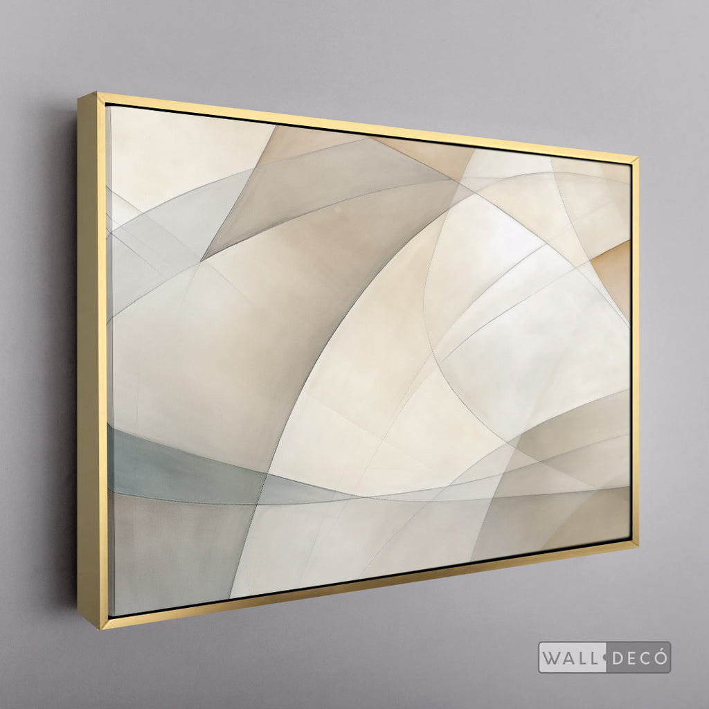 Cuadro Abstracto Minimalista Armonía Curva