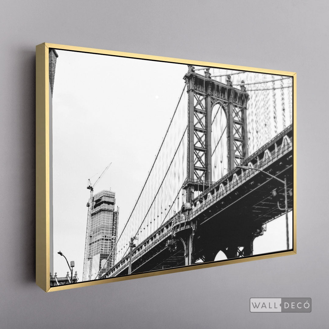Cuadro New York Dumbo Horizontal - marco dorado