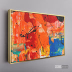 Arte Abstracto Impacto - marco dorado