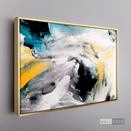Cuadro Abstracto Impacto Azul