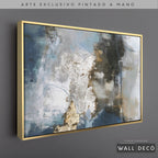 Arte Pintado a Mano Estrella y Alma Horizontal - marco dorado