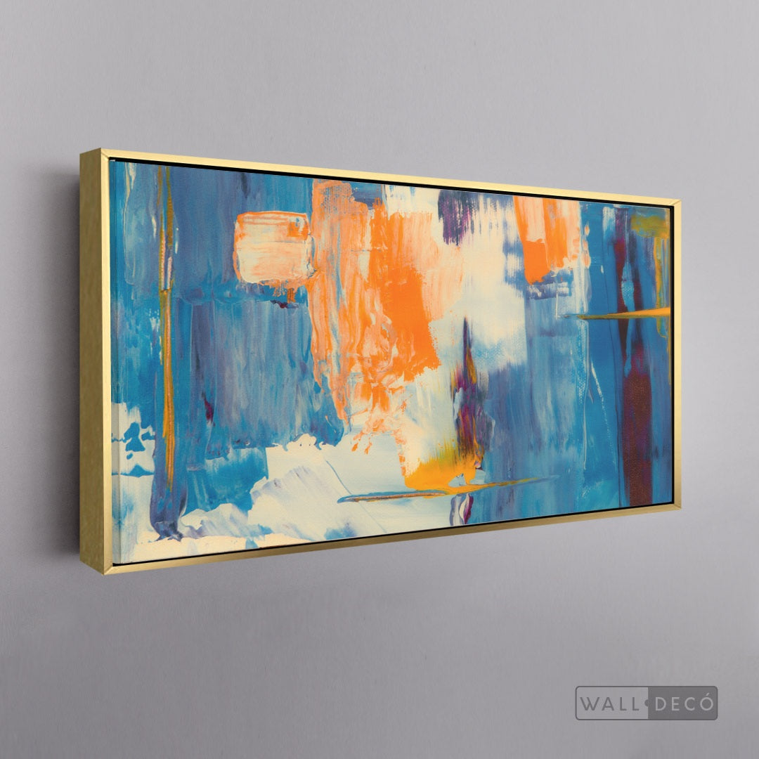 Arte Abstracto Claridad - marco dorado 145x55