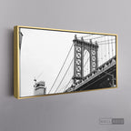 Cuadro New York Dumbo Horizontal - marco dorado 145x55