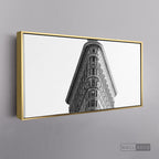 Cuadro New York Flatiron Horizontal - marco dorado 145x55