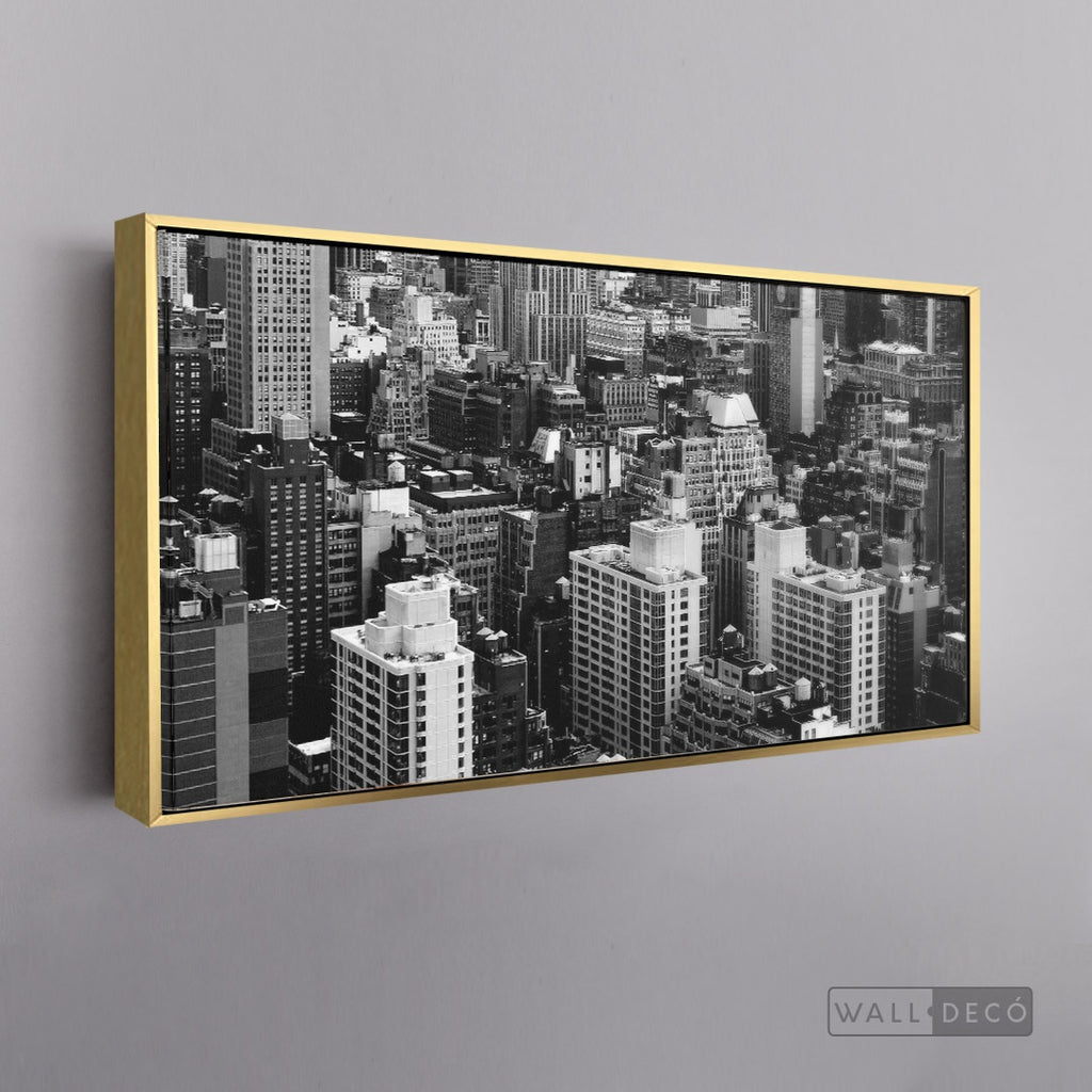 Cuadro New York Midtown Horizontal - marco dorado 145x55