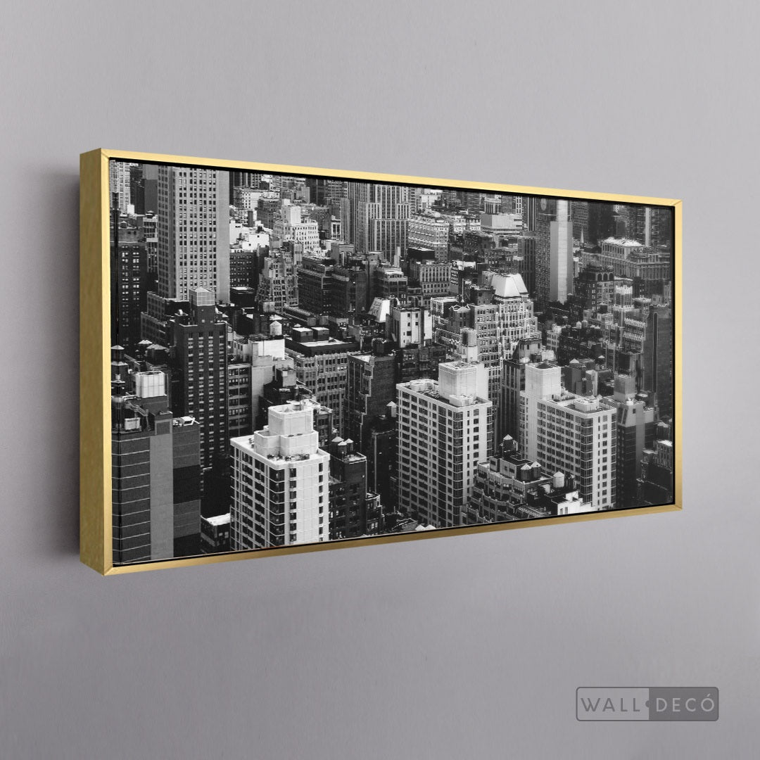 Cuadro New York Midtown Horizontal - marco dorado 145x55