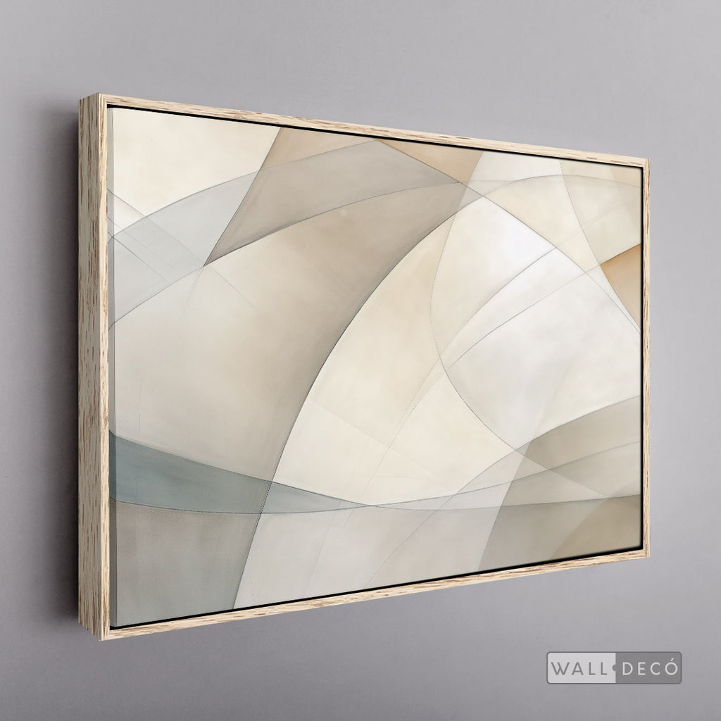 Cuadro Abstracto Minimalista Armonía Curva