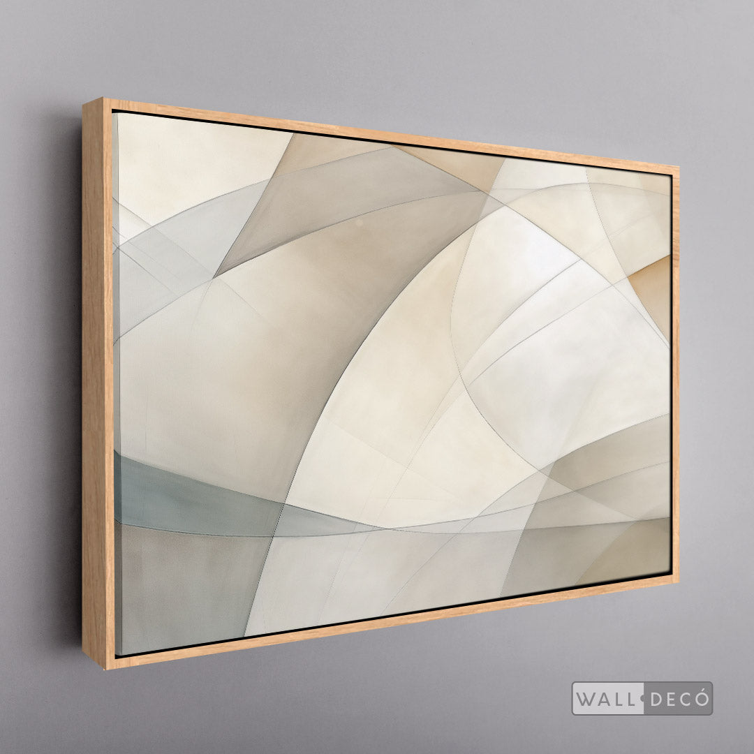 Cuadro Abstracto Minimalista Armonía Curva