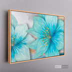 Cuadro Clásico Flores en Azul