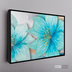 Cuadro Clásico Flores en Azul
