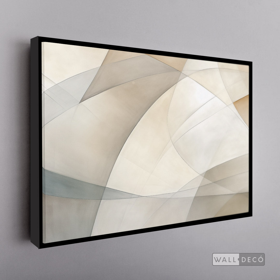 Cuadro Abstracto Minimalista Armonía Curva