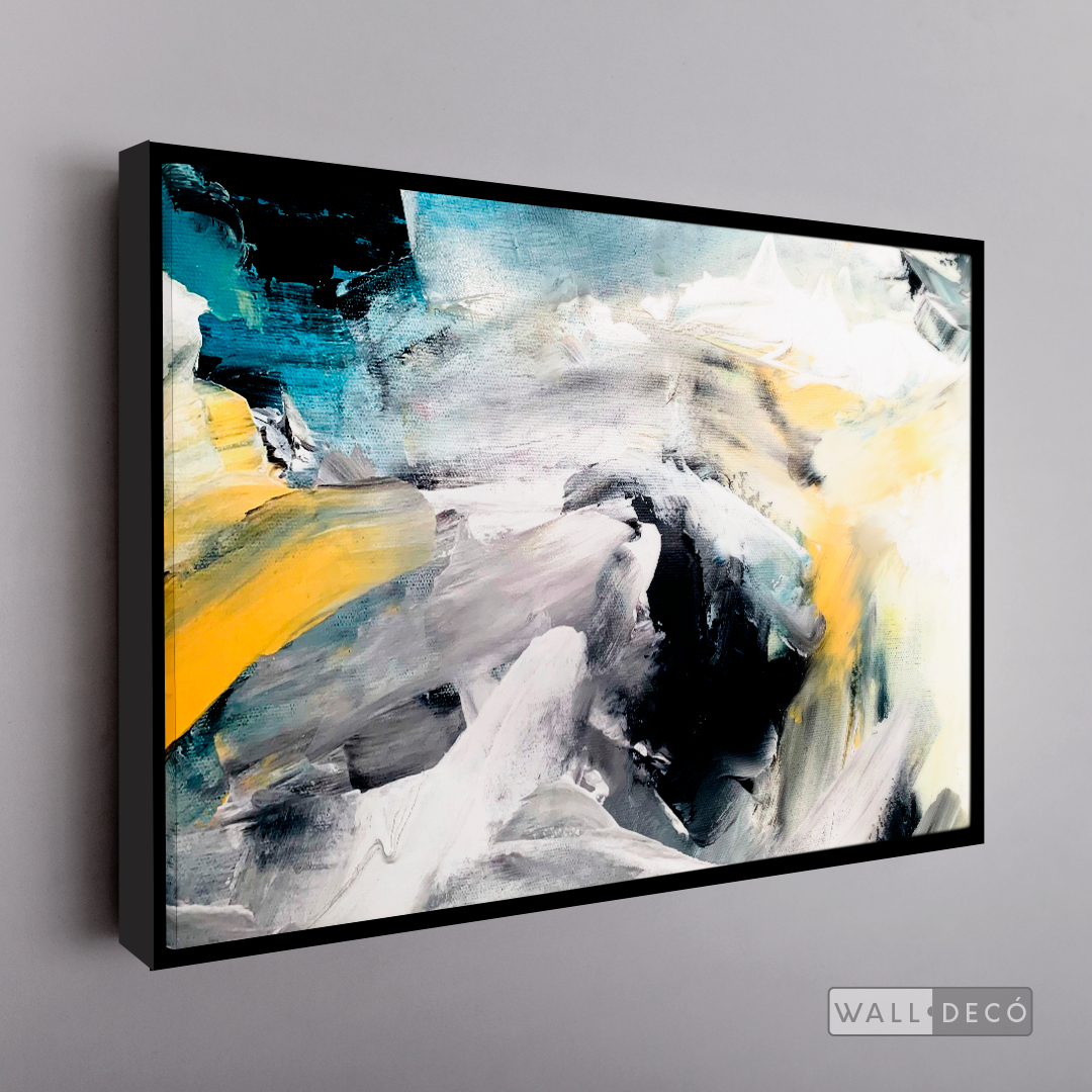 Cuadro Abstracto Impacto Azul