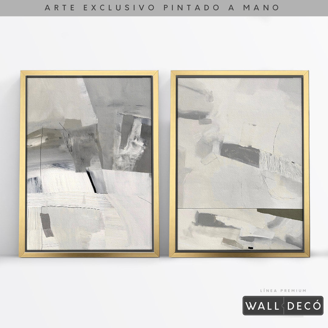 Díptico pintado a mano Elegancia minimalista