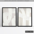 Díptico pintado a mano Pureza minimalista