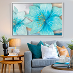 Cuadro Clásico Flores en Azul · Entrega inmediata