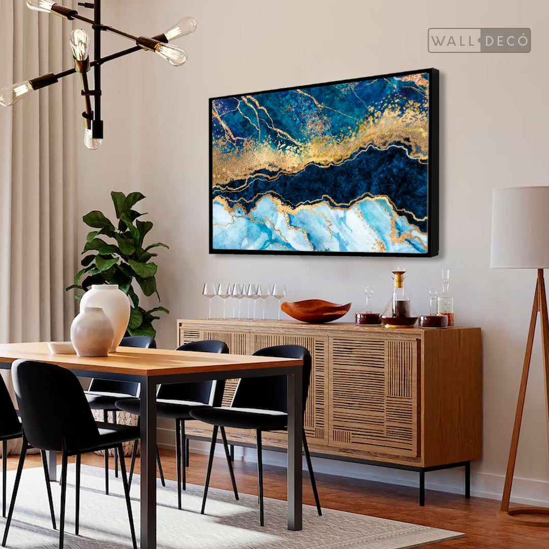 Cuadro Abstracto Fragmentación Azul