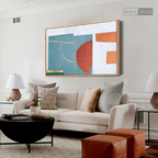 Cuadro Abstracto Minimalista Construcción