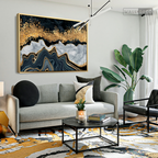 Cuadro Abstracto Fragmentación Negro