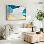 Cuadro Abstracto Minimalista Fluir