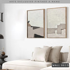 Díptico pintado a mano Belleza minimalista