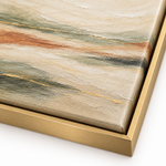 Cargar imagen en el visor de la galería, Detalle de textura del lienzo y acabado del marco dorado
