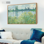 Cargar imagen en el visor de la galería, Cuadro Arte Los Bancos del Sena, Claude Monet
