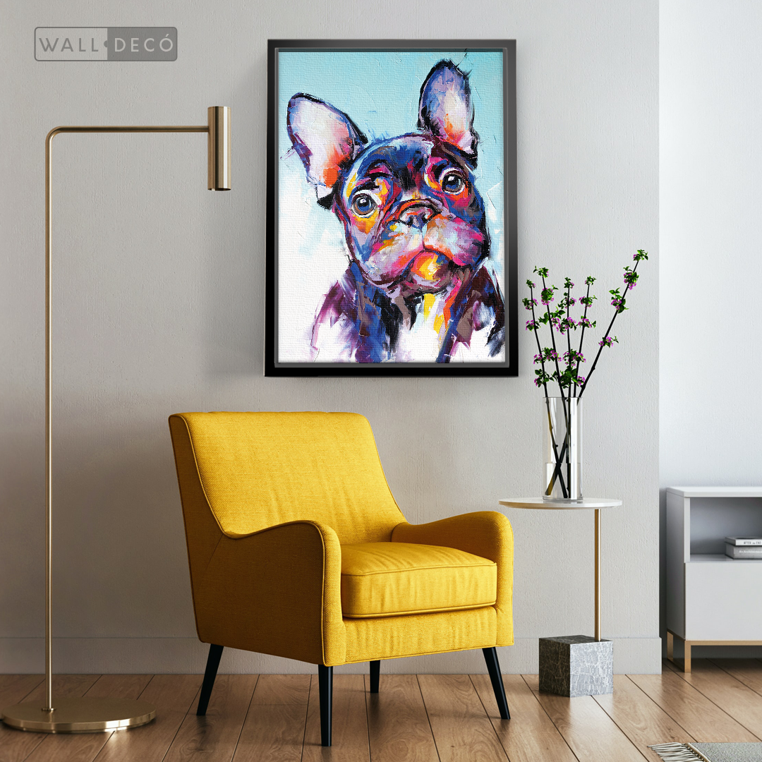 Cuadro Arte Bulldog Frances Color