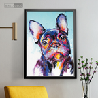 Cuadro Arte Bulldog Frances Color