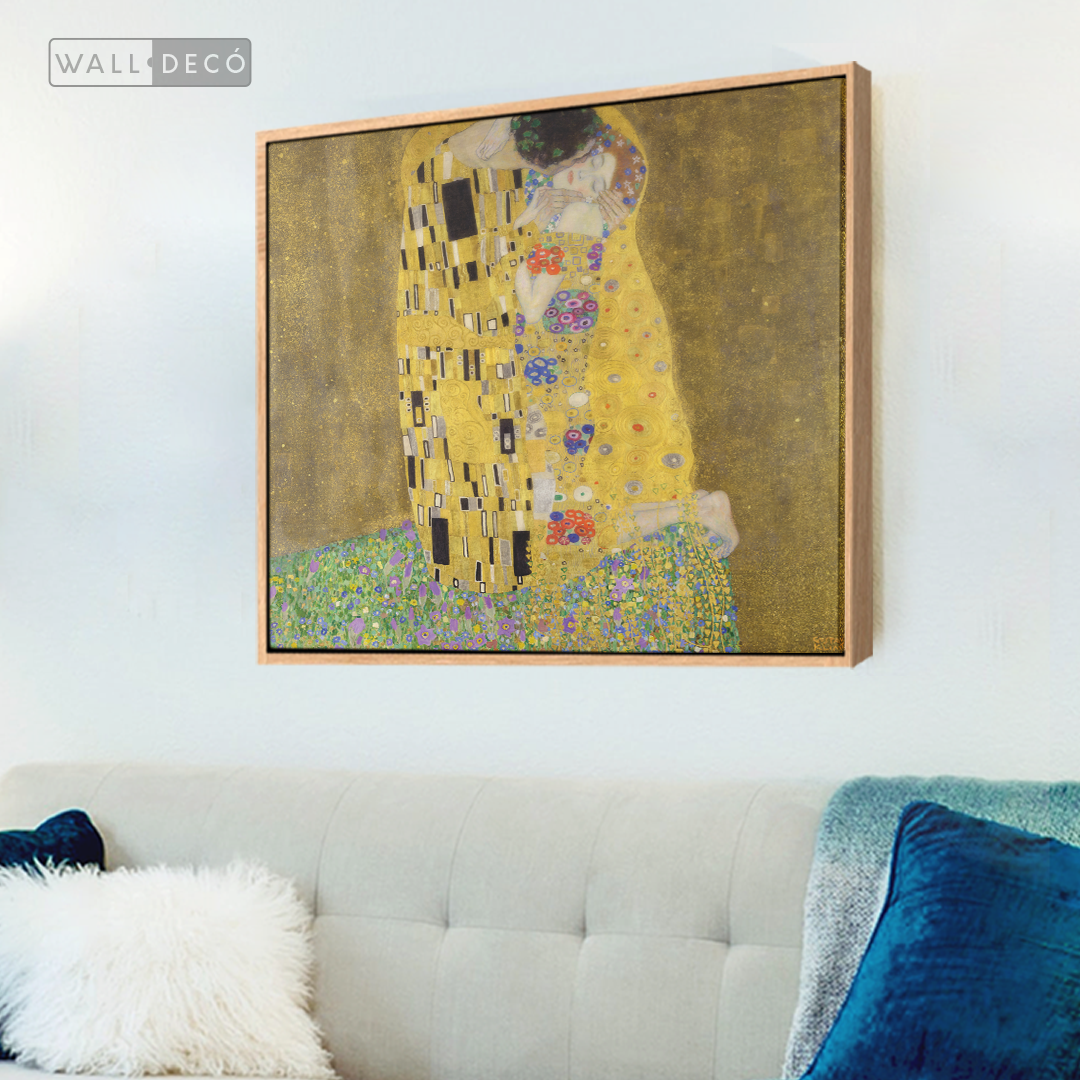 Cuadro Arte El Beso, Gustav Klimt (cuadrado)