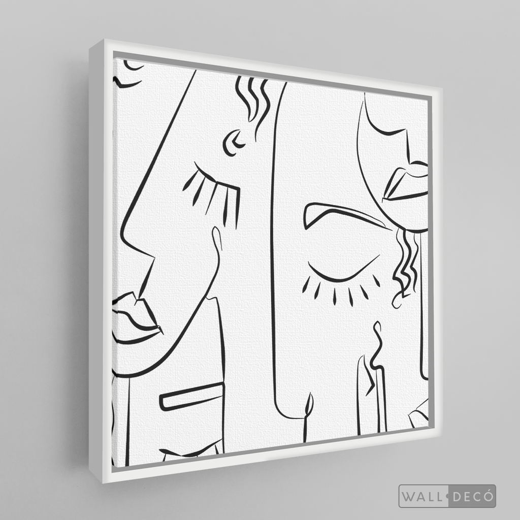 Cuadro Minimalista Faces Lines