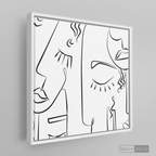 Cuadro Minimalista Faces Lines