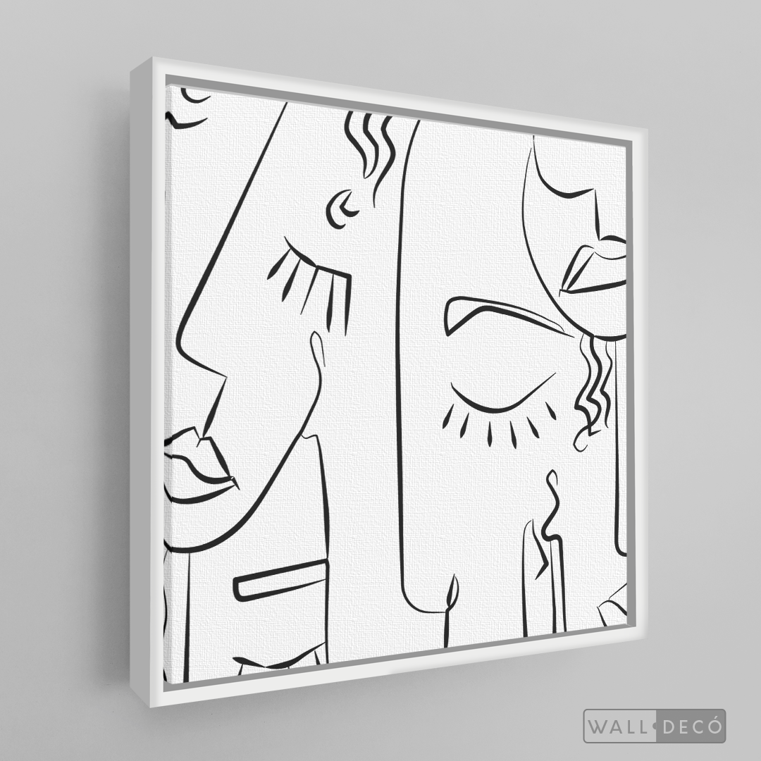 Cuadro Minimalista Faces Lines