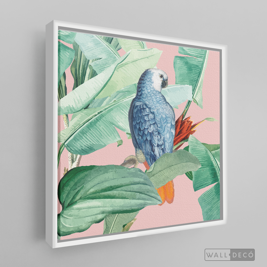Cuadro Aves Loro Real Azul