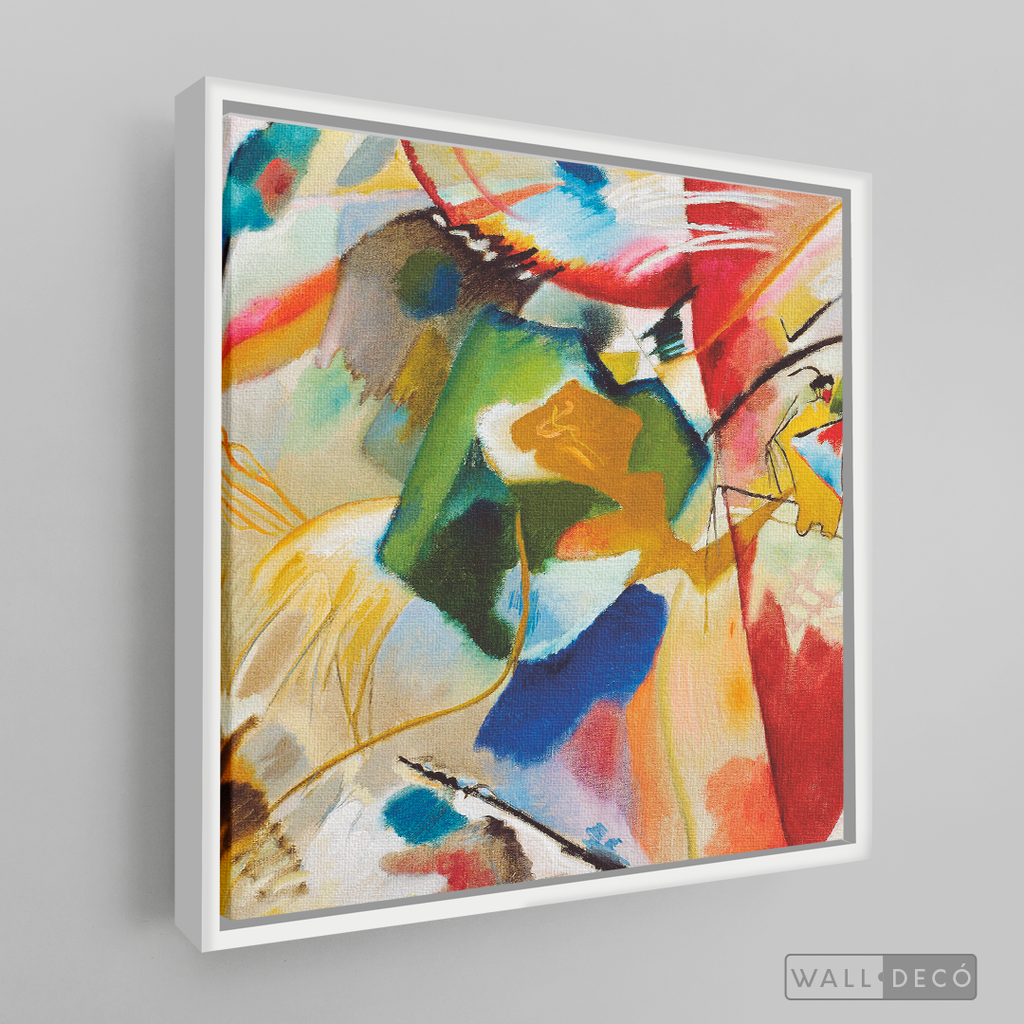 Cuadro Arte Pintura con centro verde, Kandinsky