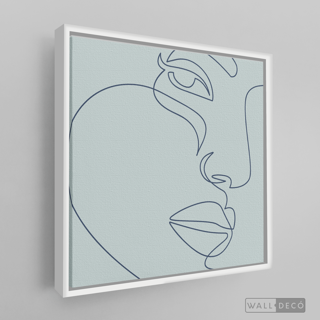 Cuadro Face Lines Azul Dos