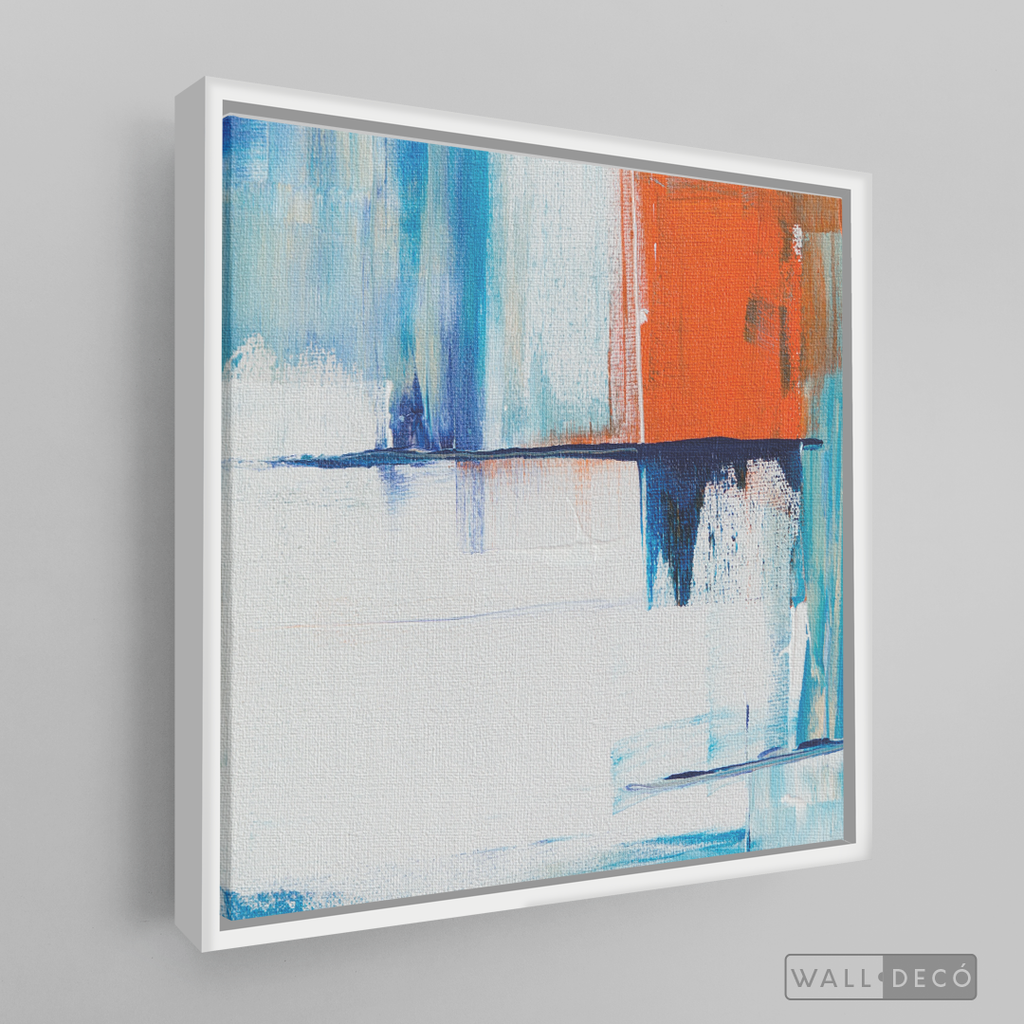 Cuadro Abstracto Azul-Naranja