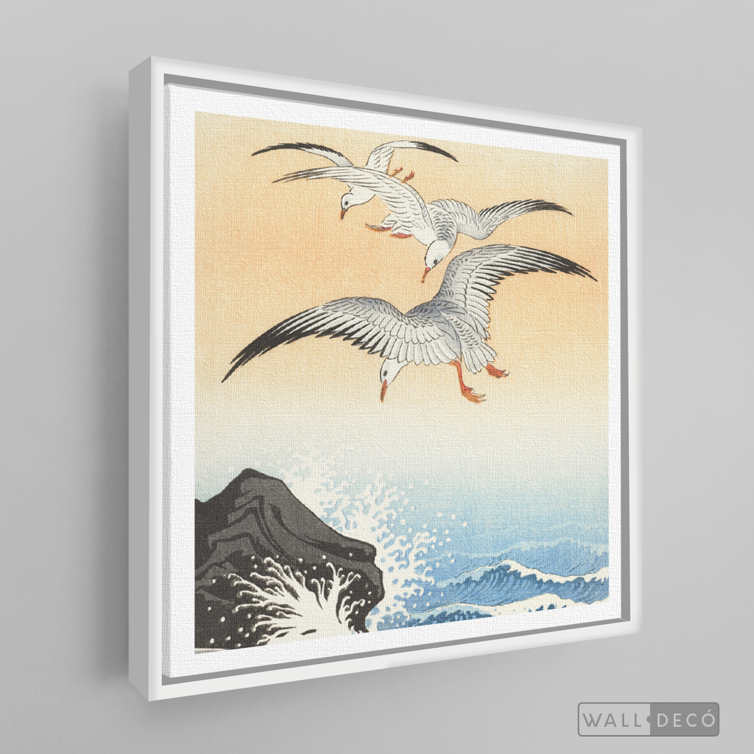 Cuadro Aves Gaviotas Japón