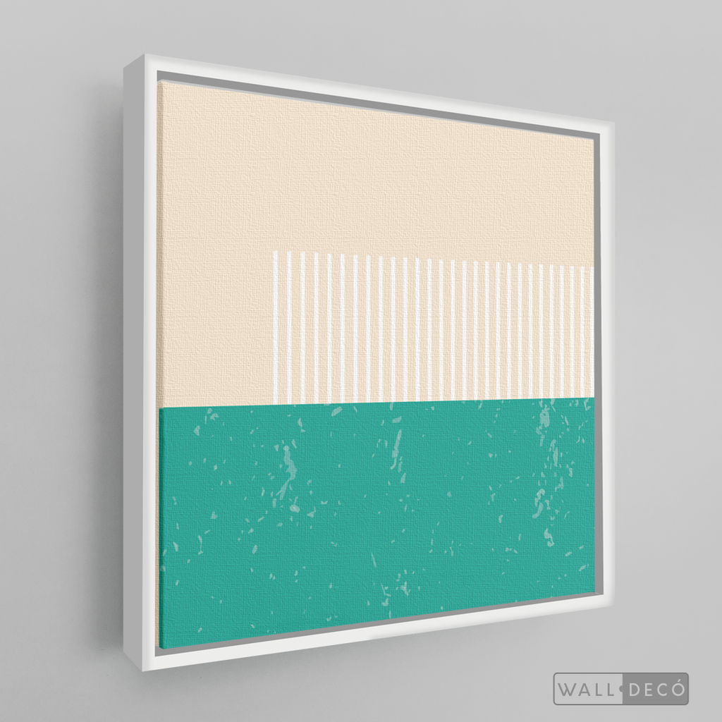 Cuadro Abstracto Minimal Sunset Menta